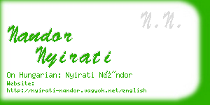 nandor nyirati business card